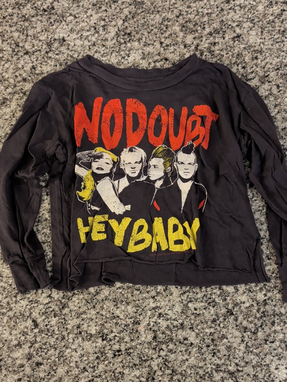 Rowdy Sprout Black Long-Sleeve 'No Doubt Hey Baby' Graphic Tee